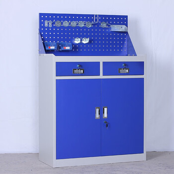 JN JIENBANGONG 工具柜 工具柜带锁储物柜铁皮柜车间多层抽屉柜重型工具架多功能柜子 二抽对开门 套色