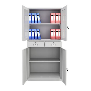 链工 钢制铁皮柜85*39*180cm资料柜带锁档案柜储物票据凭证柜 中二斗器械