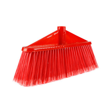 庄太太【五把起售】【金三角开丝配木杆】工厂学校木杆塑料硬毛扫把单个环卫扫水户外扫帚头