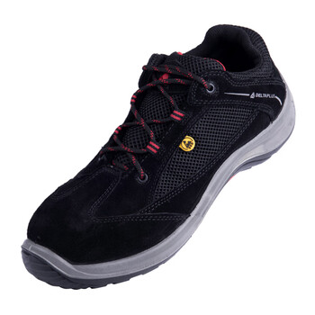 代尔塔（Deltaplus）301212牛皮防砸劳保安全鞋 透气网眼设计防静电防油防刺穿 定做 35码 1双