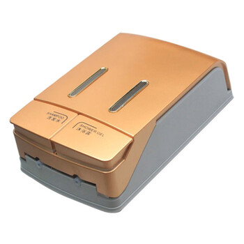 益美得LSL33322 按压皂液器免打孔沐浴露洗手液盒 银色款双头皂液器