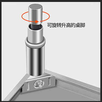 时通不锈钢工作台商用打荷台面厂家不锈钢桌子操作台双层加厚70*60*80cm