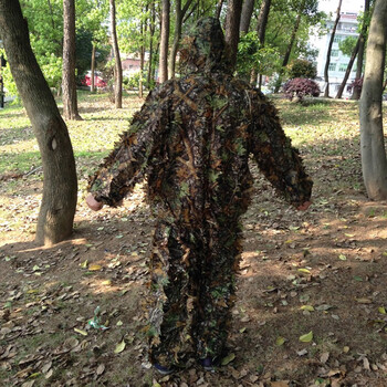 百舸 吉利服树叶伪装服叶状伪装衣吉利服迷彩服3D树林伪装服 户外消防演练套装