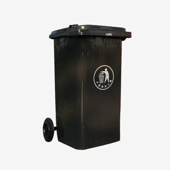 JN JIENBANGONG 垃圾桶 大号带盖户外分类垃圾桶120升加厚掀盖带轮垃圾桶 黑色其他垃圾