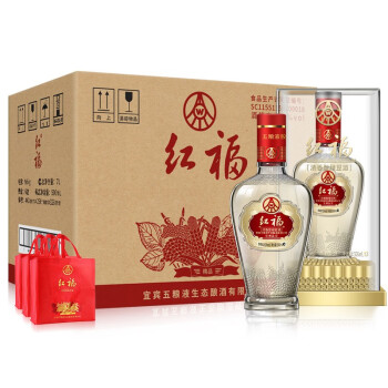 宜宾五粮液生态红福精品52度500ml*6瓶整箱装 浓香型白酒盒装 高度