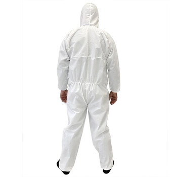 一次性防护服无尘服连体防尘服连帽工作服喷漆防水防油定制 XL码XGW-02L