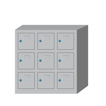 盛花加厚钢制9门手机柜手机存放柜物品柜保管柜可更换亚克力小门