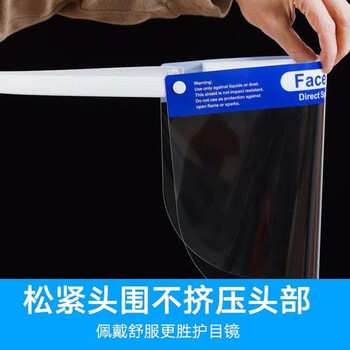 者也 多功能防护面屏 双面防雾防飞沫油溅高清透明面屏一次性海绵面罩 一次性海绵面屏【10个装】