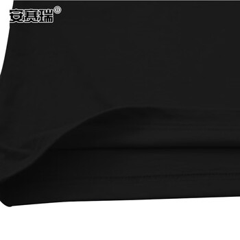 安赛瑞 劳保圆领棉质短袖T恤 夏季吸汗工作汗衫 物业工作服内搭餐饮团队 黑色 M码 11256