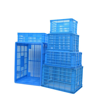 艾科堡 塑料周转箱600*430*350mm 长方形加厚特大收纳货框箩筐 AKB-ZZX-023