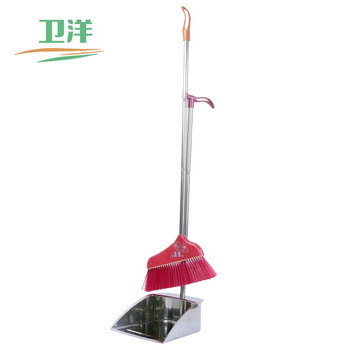 卫洋 WYS-163不锈钢垃圾铲簸箕扫把套装卫生斗垃圾铲灰斗撮子扫地畚斗清洁工具整套（颜色随机）