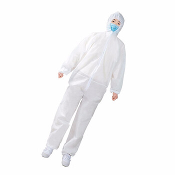 鸣固 隔离衣隔离服防护服连体拉链式一次性隔离衣防护服全身隔离服 均码 10件装