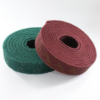 赫思迪格 JG-247 百洁清洁布 工业抛光打磨除锈拉丝清洁布 绿色10厘米*5.8米