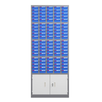 京佳乐零件柜JE3173物料存放柜五金收纳柜100抽无门蓝色抽屉带下档