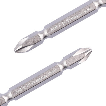 安力士牌（ANEX）进口AHM-2065 螺丝刀批头 双头强磁螺丝刀 十字批咀 PH2X65mm 2支装