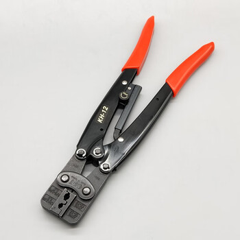 台湾OPT压线钳棘轮式省力快速绝缘裸线耳冷压端子钳针管式C型 KH-12 KH-12 铬钒合金钢 现货