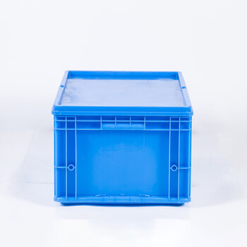 知旦 物流箱 外径:600*400*280mm物流运输箱零件盒搬运箱仓库整理箱物料箱 ZWL-600280P 蓝色平盖