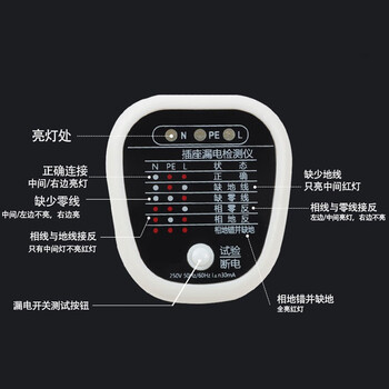 保拉(Paola) 验电器插座测试仪相位极性漏电检测仪多功能电源检测仪3199
