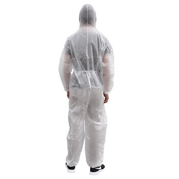 安美尚（ams）一次性连体防护服 养殖场定做 防尘服 白色2020（PP）（1套）XXXL#