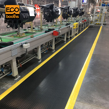 爱柯部落 双层耐磨型抗疲劳地垫 PVC防滑垫 抗疲劳脚垫 黄黑边 13.5mm*90cm*60cm