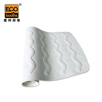 爱柯部落 浴室防滑垫 淋浴硅胶垫57cm×35.6cm浴室防滑卫浴脚垫卫生间入口门垫 白色110294