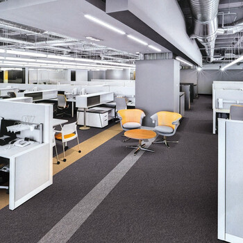 雅的 50*50CM商用工程耐磨写字楼办公室方块地毯酒店拼接地毯满铺 深蓝色KL-100A5 /块