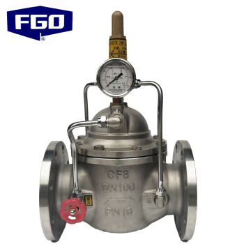 FGO 500X持压泄压阀 管道安全阀 泄水阀 不锈钢法兰连接1.6mpa  500X-16P DN200