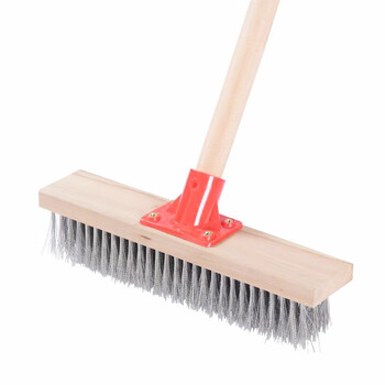 卫洋 地刷长柄刷钢丝头30cm杆长120cm 瓷砖地板甲板庭院青苔厕所刷地 1个装