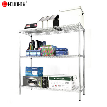 川井（WELLAND）三层工具架 仓储置物架 整理架 电子物料架 物料架 货架 厨房置物架 25mm管径120*60*120 cm