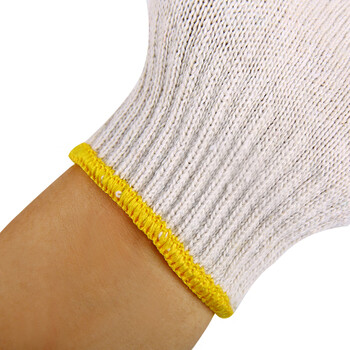 汉盾（HANDUN) HD-650G 涤棉加丝手套 10针本白650g涤棉加丝纱线手套 12副/打