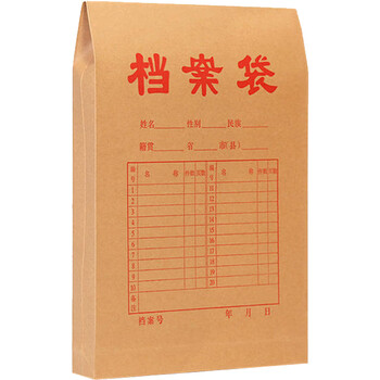 飞尔（FLYER）牛皮纸档案袋 标书合同文件资料袋【260g常规牛皮5cm 24x34cm】100个装
