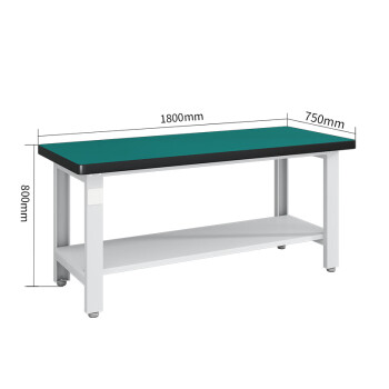 建功立业重型工作台GY5253车间操作桌装配台1.8米单桌加层板