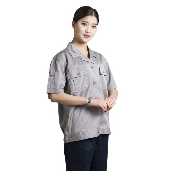 燕舞 JZYGJ2017YQJ1021 男女式夏季工作服（短袖） 155-190码（计价单位：套）定制商品  灰色