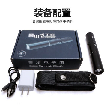 厚创 电子口哨交通交通指挥哨高分贝电子哨带强光照明灯口哨体育裁判训练哨USB充电 （哨声+照明款）/1件