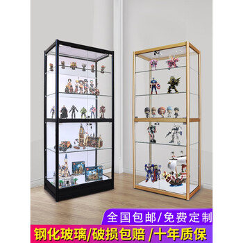 煜卓小乐高展示柜透明玻璃防尘柜动漫高达模型家用玩具收纳柜礼品标准