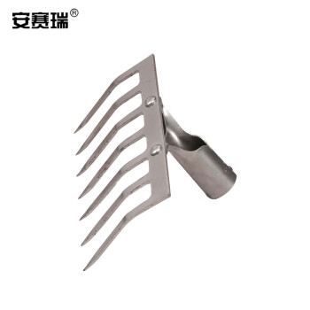 安赛瑞 松土耙 松土耙钉耙农具小铁耙泥耙木柄耙翻土枯草落叶耙 1.2米木柄7齿 530713