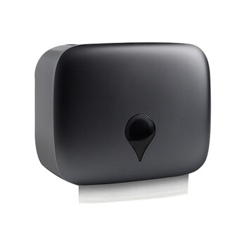 益美得  LSL33233卫生间厕所挂式擦手纸巾盒 带置物款珍珠白【打孔/免打孔两用】