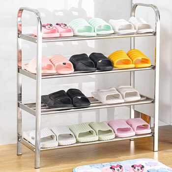 穆运 不锈钢鞋架四层加厚置物架4层简易组合收纳架 四层1000*230*660mm