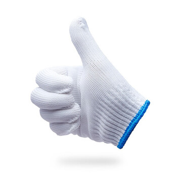 者也（ZYE）劳保手套 尼龙耐磨棉纱手套加厚加密防护手套 尼龙丝A级中厚GYZ500 1双