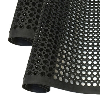 雅的 防滑防油地毯 拼接防滑橡胶地垫 黑色 90*150厘米 /张