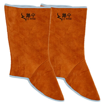 路宁 牛皮电焊护腿焊接防护脚盖