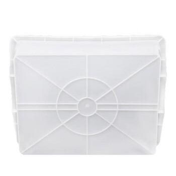 兰诗（LAUTEE）SY2# 加厚塑料冷冻盘 长方形塑料方盘白盆海鲜养殖盘周转箱收纳盒零件盒胶盘 535*390*145mm