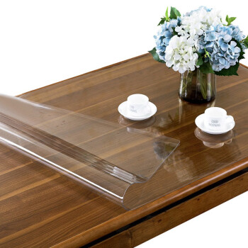 兰诗（LAUTEE）FH-1198 透明桌垫软玻璃桌布防水防油PVC桌垫水晶板 100*100CM厚1.5MM