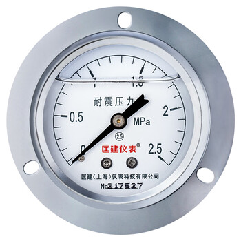匡建仪表（CONJANT）YTN-60ZT  耐震压力表0-2.5mpa不锈钢液压表 轴向抗震高压螺纹14*1.5