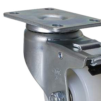 安赛瑞 平顶刹车脚轮 3英寸中型尼龙轮 家具轮 承重150KG脚轮 滑轮滚轮 铁双刹 易得力企业可定制 16216