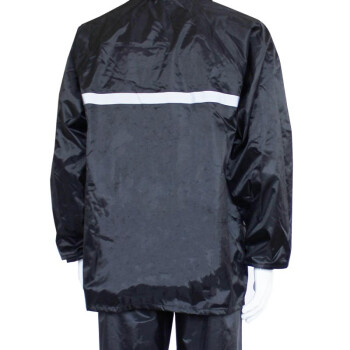 理联 LN-ZY003反光雨衣套装 黑色 单层 XL
