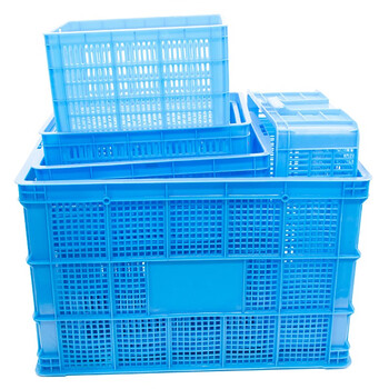 赫思迪格 JG-190 塑料筐 周转筐收纳筐物流框 487圆眼（外548*362*310mm）