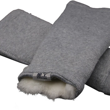 星工（XINGGONG）防寒护膝 皮毛一体保暖护膝羊毛内胆加厚保暖冬季户外骑行护膝 