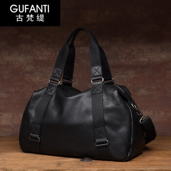 古梵缇（GUFANTI）旅行包男 手提包大容量商务出差旅行包复古休闲行李袋男gft-1550P 黑色