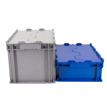 箱大王 Xlj-13 加厚塑料带盖运输物流箱 工具收纳箱零件箱 D箱-有盖灰色